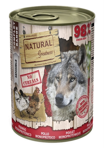 Natural Greatness Monoprotein Huhn Seitenansicht – Zusammensetzung und Inhaltsstoffe