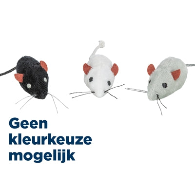 Trixie Plüsch Mäuse Katze Spielmaus Größenvergleich