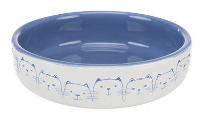 Trixie Fressnapf / Trinknapf Katze Flache Nase Hellblau / Weiss