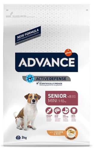 Advance Mini Senior Hundefutter kleine Rassen Kroketten Nahaufnahme