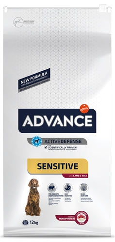 Advance Sensitive Lamm Reis Hundefutter Kroketten Nahaufnahme