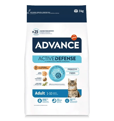 Advance Katzenfutter Adult Huhn und Reis Trockenfutter Frontansicht