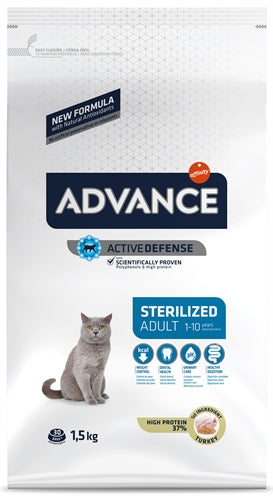 Advance Katzenfutter Sterilized Truthahn Verpackung Rückseite Inhaltsstoffe