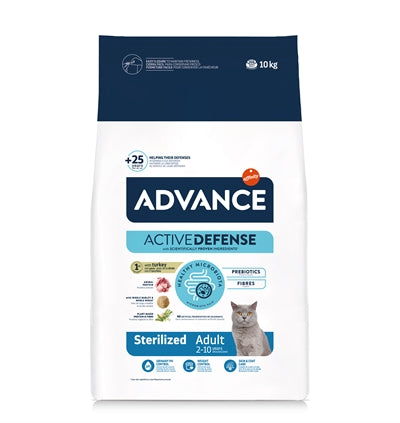 Advance Trockenfutter kastrierte Katze Truthahn Seitenansicht Verpackung