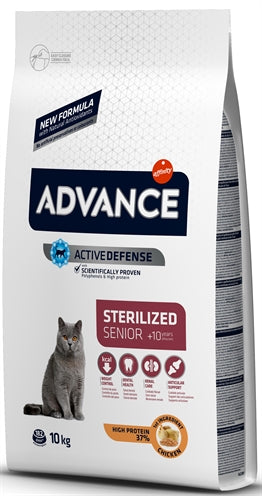 Advance Sterilized Sensitive Senior 10+ Trockenfutter für ältere Katzen