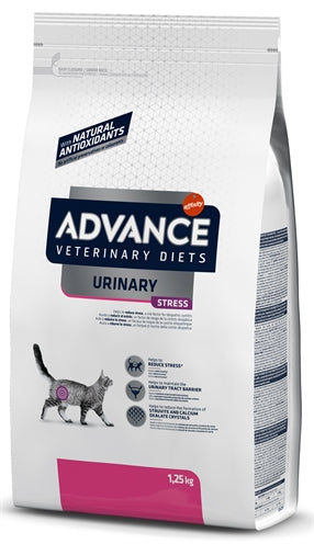 Advance Veterinary Diet Katze Urin Stress Rückseite Inhaltsstoffe – Diätfutter Katze Harnwege Stressabbau tiermedizinisch
