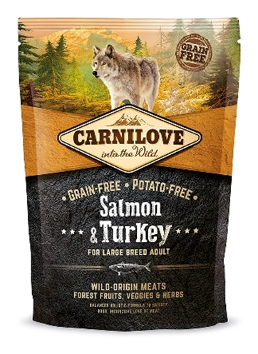 Carnilove Large Breed Hundefutter Lachs Pute, Nahaufnahme der Kroketten