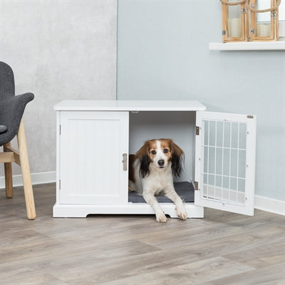 Drahtbox Trixie Home Kennel weiß Hund Katze geöffnet