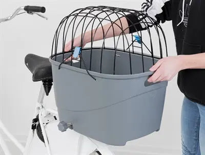 Trixie Fahrradkorb Für Gepäckträger Mit Drahtgitterbügel Kunststoff Grau