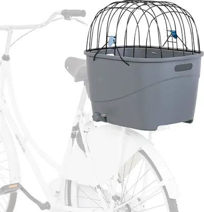 Trixie Fahrradkorb Für Gepäckträger Mit Drahtgitterbügel Kunststoff Grau