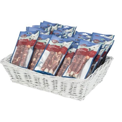 Trixie Denta Fun Kaurollen Rind – Detailansicht Textur marmoriert