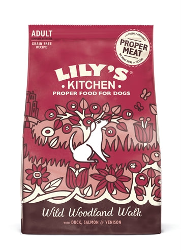 Premium Hundefutter Lily's Kitchen mit Ente Lachs und Hirsch Detail