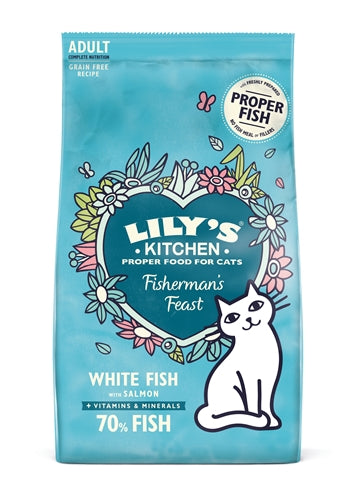 Lily's Kitchen Katze Fischerfisch Trockenfutter mit Fisch Frontansicht