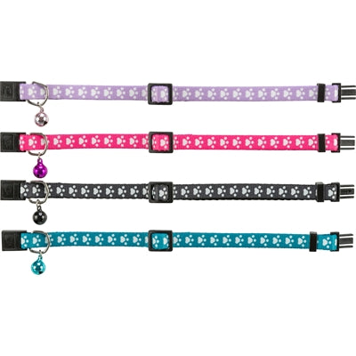 Trixie elastisches Katzenhalsband Pfotenmuster – Nahaufnahme Verschluss