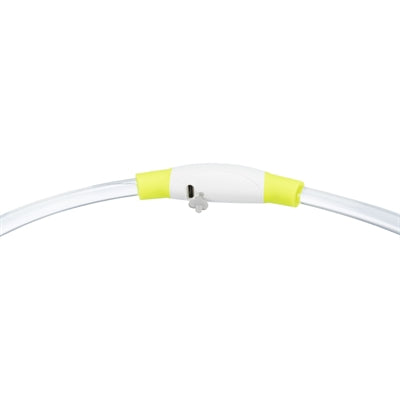 Trixie Leuchtkragen Grün USB – Detailansicht Ladekabel und Anschluss