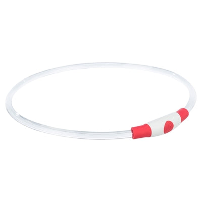 Trixie USB Leuchthalsband Rot für Hunde – Größenübersicht
