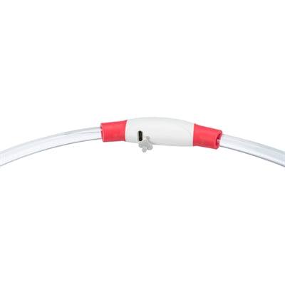 Trixie Leuchtkragen USB Rot – Detailansicht USB-Ladeanschluss