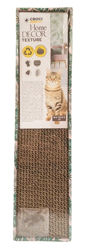Croci Homedecor Kratzbrett Blätter grün – dekoratives Kratzmöbel für Katzen