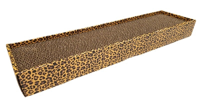 Croci Kratzbrett Homedecor für Katzen mit Leopard-Tierdruck – Frontansicht