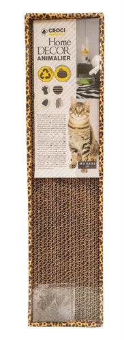 Croci Homedecor Kratzbrett Leopard – dekoratives Kratzmöbel für Katzen