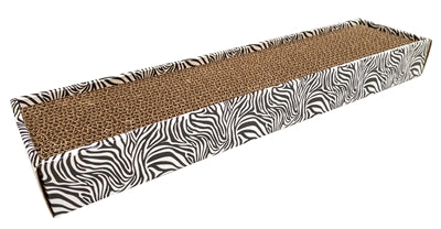Croci Kratzbrett Homedecor für Katzen mit Zebra-Tierdruck – Frontansicht