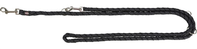 Trixie Cavo Leine schwarz Nylon-Seil Verstellringe Detailansicht