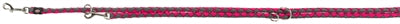 Verstellbare Trixie Cavo Nylonleine fuchsia-grau mit Karabiner Detailansicht