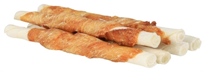 Kausnack Trixie Denta Fun Chicken Rolle Größenvergleich Verpackung