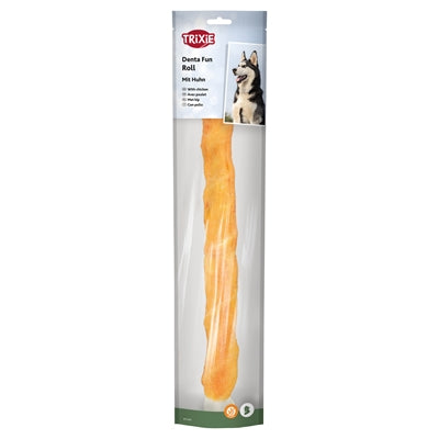 Trixie Denta Fun Chicken Kaurolle Hund Zahnreinigung Detailansicht