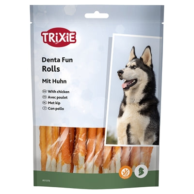 Zahnpflege-Kaurollen Trixie mit Huhn – Textur und Konsistenz