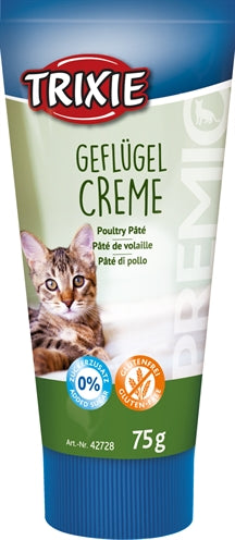 Trixie Premio Geflügel-Paste Tube für Hunde Nahaufnahme mit Inhaltsstoffen