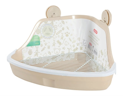 Zolux Nagertoilette Beige – Kompakte Ecktoilette für Kaninchen und Meerschweinchen