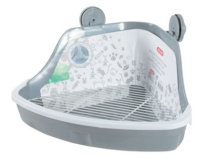 Zolux Nagertoilette Grau – Hygienische Ecktoilette für Hamster und Kleinnager