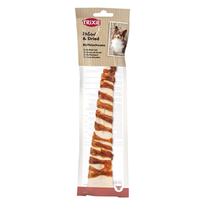 Trixie Büffelschwanz mit Büffelfleisch – Natürlicher Kausnack für kräftiges Kauvergnügen