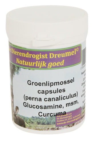 Dierendrogist Grünlippmuschel mit Glucosamin MSM Kurkuma – Gelenk-Supplement für Hunde