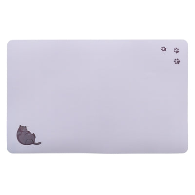 Trixie Tischset Fette Katze Flieder – Lustiges Silikon-Platzset für Katzennäpfe