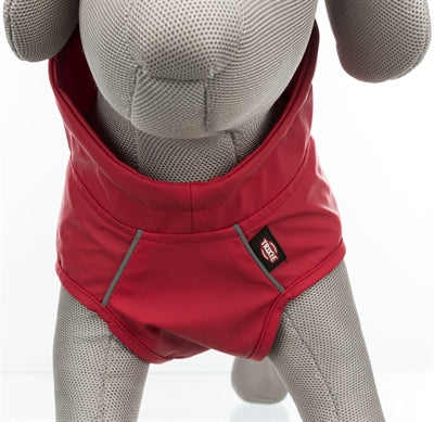 Trixie Vimy Dog Coat Regenmantel rot – Detailansicht Kragen
