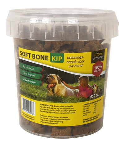 Utopia Animal Soft Bones Huhn – Weiche Hundeknochen-Snacks mit Hühnchenfleisch zum Kauen
