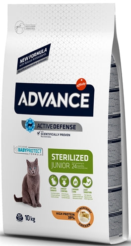 Advance Junior Sterilisiert Huhn Katzenfutter – Trockenfutter für kastrierte Jungkatzen