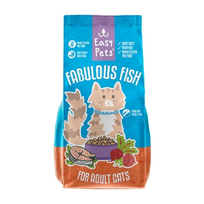Easypets Fabulous Fish Adult Katzenfutter – Trockenfutter mit Fisch für ausgewachsene Katzen