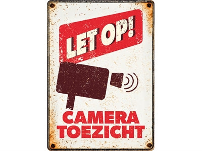Plenty Gifts Warnschild Kameraüberwachung – Dekoratives Hinweisschild für Zuhause