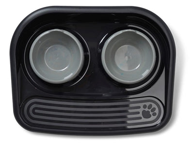 Savic Happy Planet Futterstation Schwarz – Nachhaltiger Fressnapfständer für Hunde