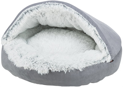 Trixie Harvey Donut Katzenkorb Grau Weiß Schwarz – Kuscheliges rundes Katzenbett