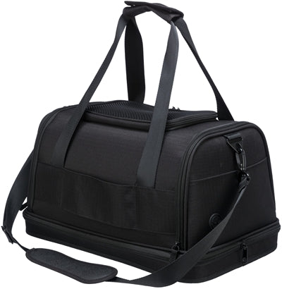 Trixie Flugzeugtasche Schwarz – IATA-konforme Transporttasche für kleine Hunde und Katzen