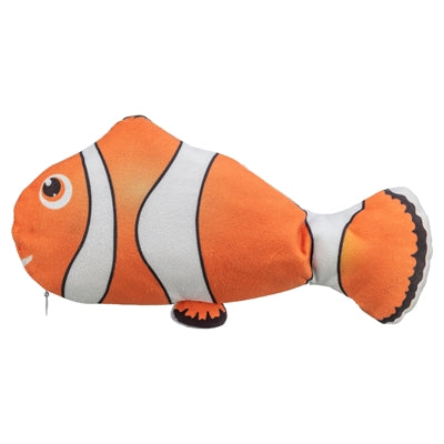Trixie Flunder Fisch Katzenspielzeug mit Katzenminze Orange – Plüsch-Fisch zum Spielen