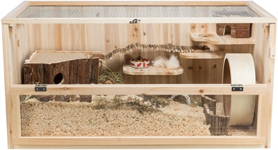 Trixie Nagerhaus Holz – Natürliches Holzhaus für Hamster und Meerschweinchen