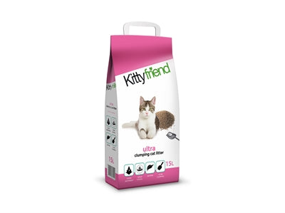 Kitty Friend Ultra Katzenstreu – Hochsaugfähige Klumpstreu für Katzen