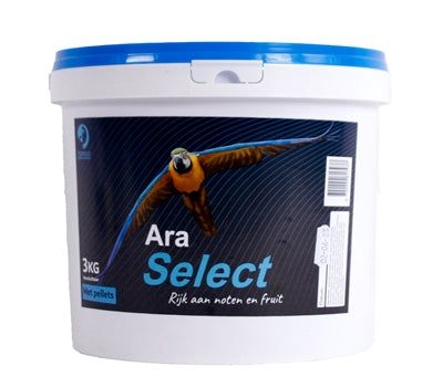 Hareco Macaw Select Vogelfutter ohne Pellets für Aras, Frontansicht Verpackung