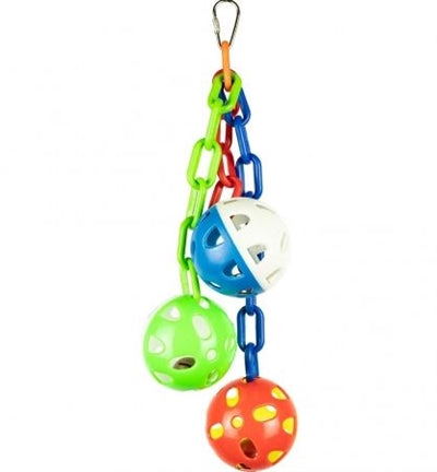 Petlala Kettenkugeln Papageienspielzeug – Buntes Beschäftigungsspielzeug für Vögel