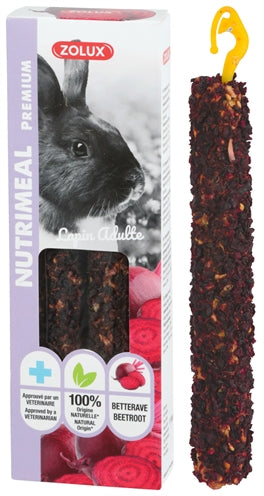 Zolux Nutrimeal Stick Kaninchen Rote Bete – Gesunder Knabbersnack mit roter Bete